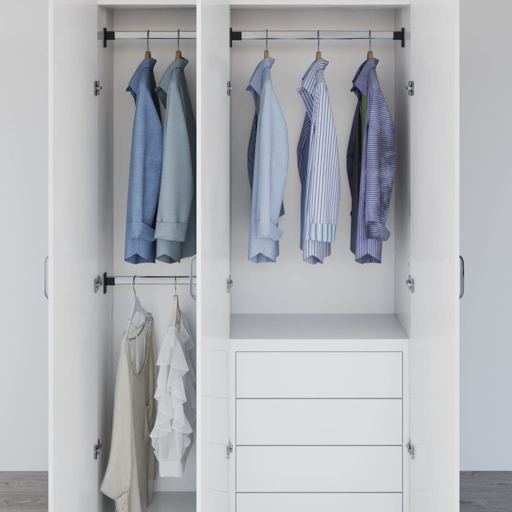 Rails de garde-robe télescopiques 2 pcs Argenté 58-100 cm - XIOS