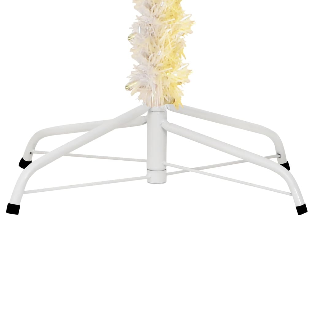 Sapin de Noël artificiel pointes iridescentes Blanc 240 cm PVC - XIOS