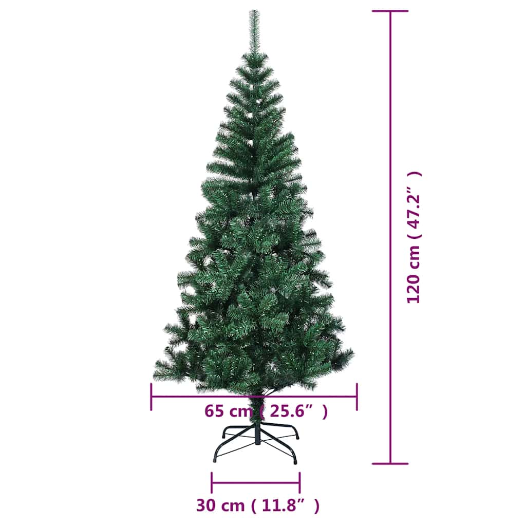 Sapin de Noël artificiel pointes iridescentes Vert 120 cm PVC - XIOS