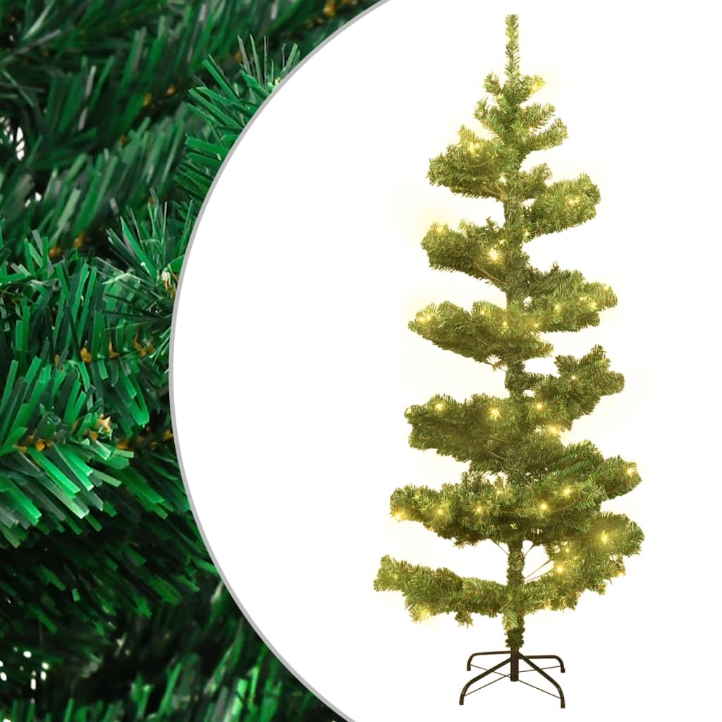 Arbre de Noël hélicoïdal pré-éclairé et support vert 150 cm PVC - XIOS
