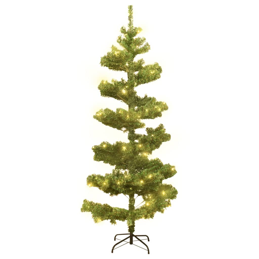 Arbre de Noël hélicoïdal pré-éclairé et support vert 150 cm PVC - XIOS
