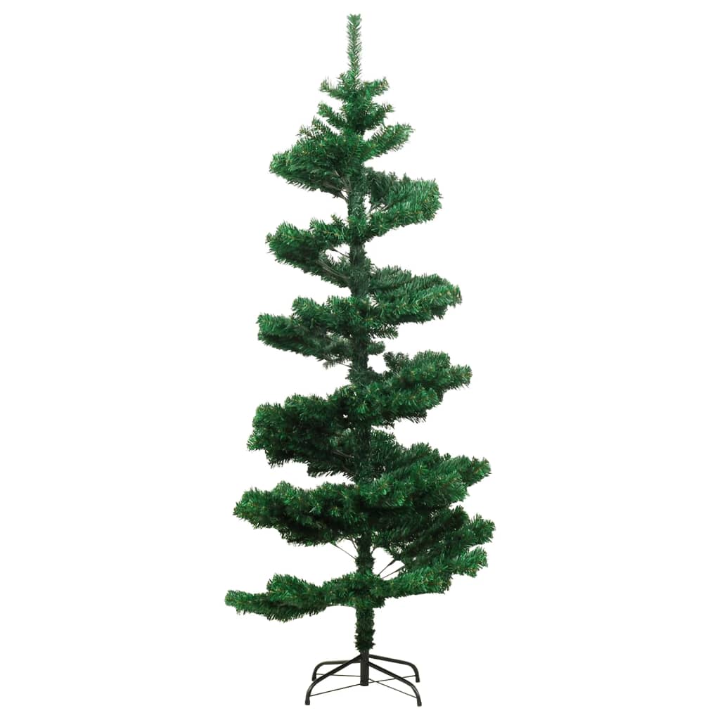 Arbre de Noël hélicoïdal pré-éclairé et support vert 150 cm PVC - XIOS