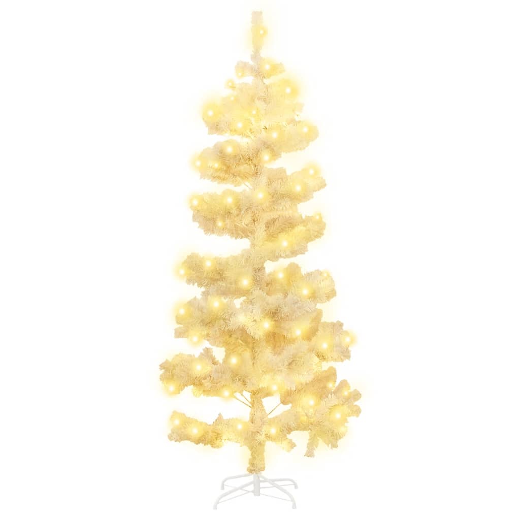Arbre de Noël hélicoïdal pré-éclairé et support blanc 150cm PVC - XIOS