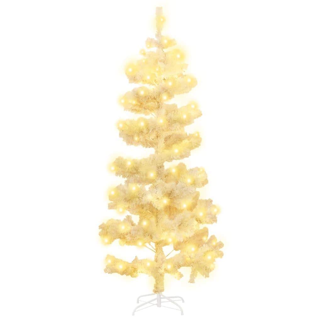 Arbre de Noël hélicoïdal pré-éclairé et support blanc 180cm PVC - XIOS