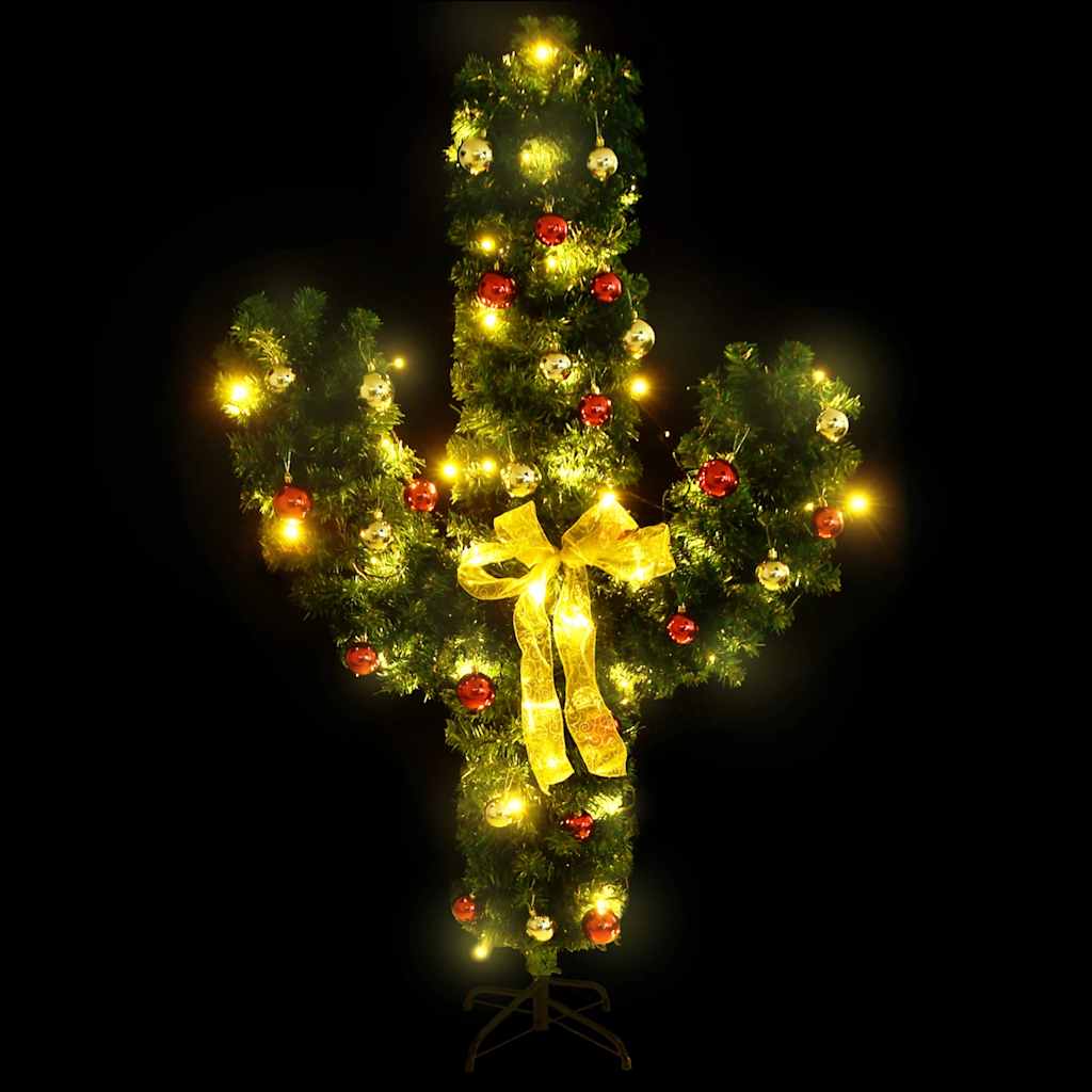 Cactus de Noël avec support et LED Vert 180 cm PVC - XIOS