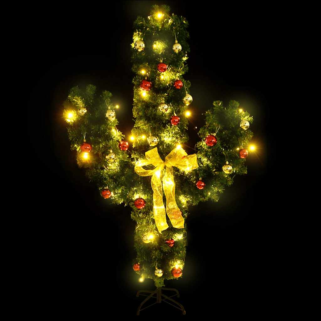Cactus de Noël avec support et LED Vert 210 cm PVC - XIOS