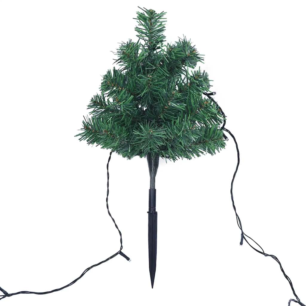 Arbres d'allée de Noël 6 pcs avec LED multicolores 45 cm PVC - XIOS