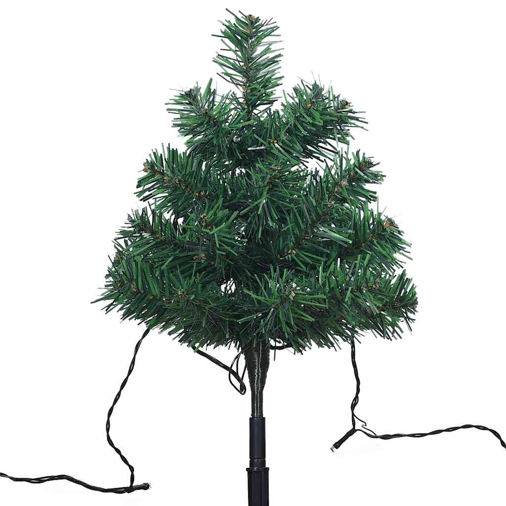 Arbres d'allée de Noël 6 pcs avec LED multicolores 45 cm PVC - XIOS