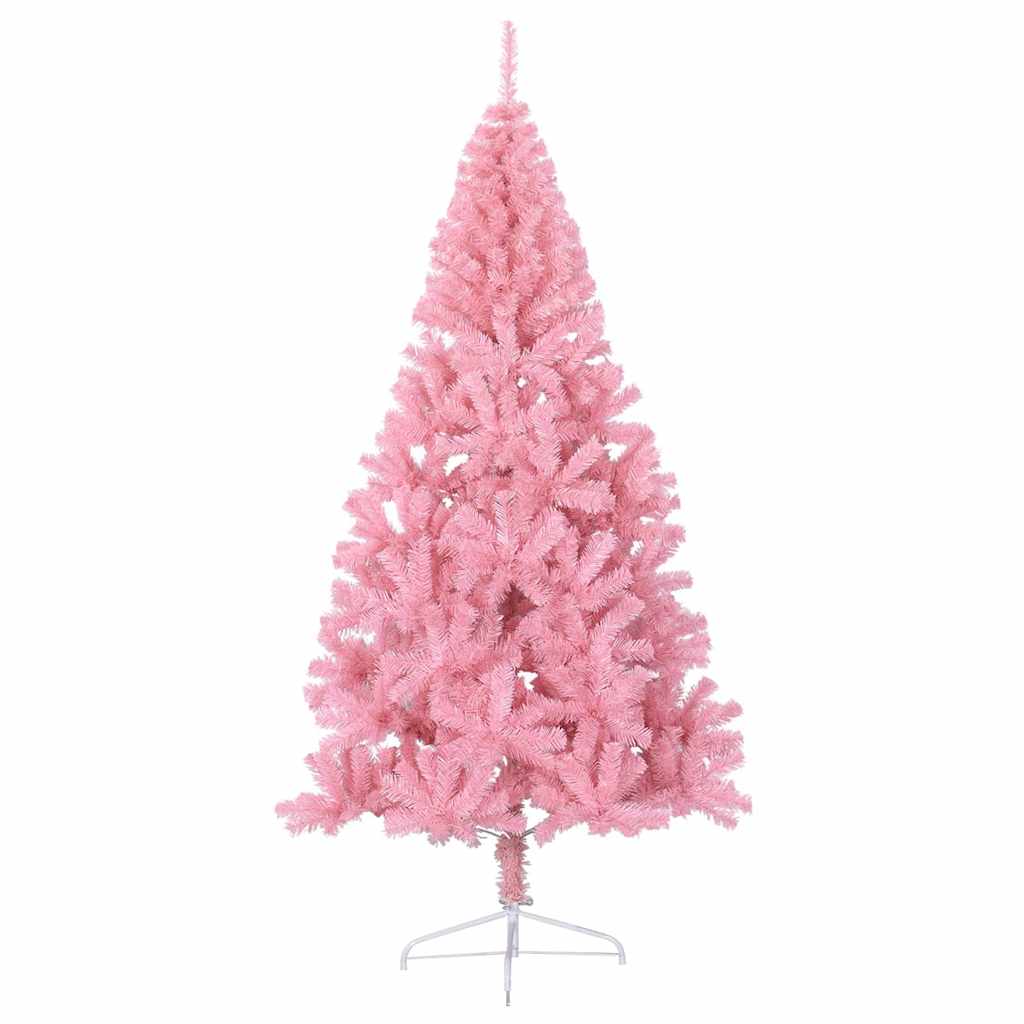 Demi sapin de Noël artificiel avec support Rose 240 cm PVC - XIOS