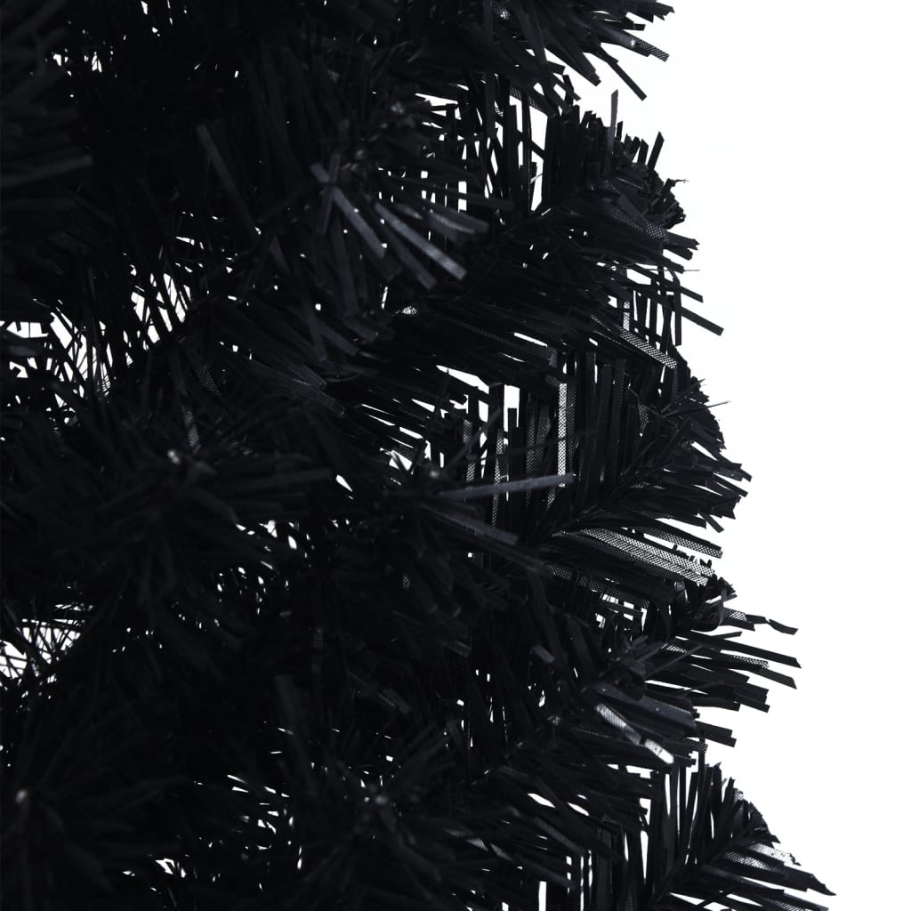 Demi sapin de Noël artificiel avec support Noir 120 cm PVC - XIOS