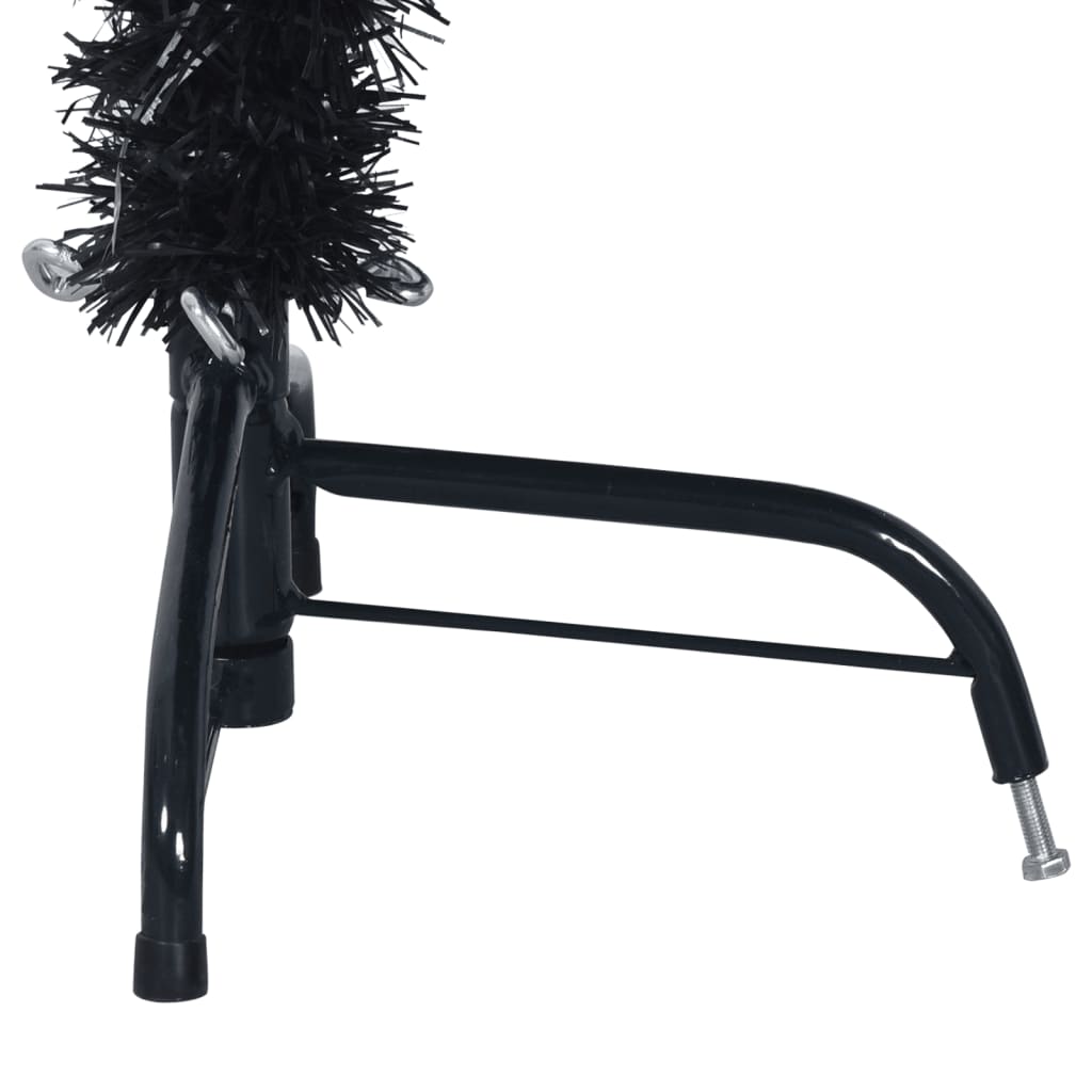 Demi sapin de Noël artificiel avec support Noir 120 cm PVC - XIOS