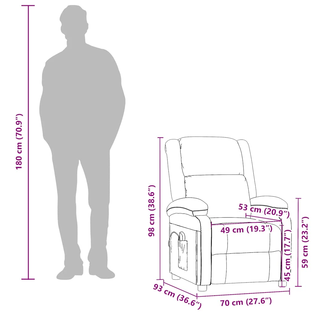 Fauteuil de massage Noir Similicuir - XIOS