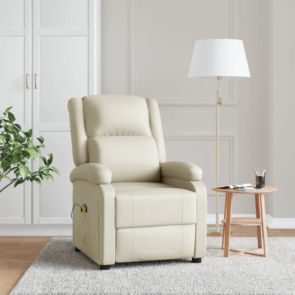 Fauteuil de massage Crème Similicuir - XIOS