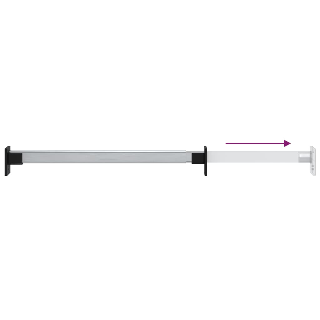 Rails de garde-robe télescopiques 4 pcs Argenté 58-100 cm - XIOS