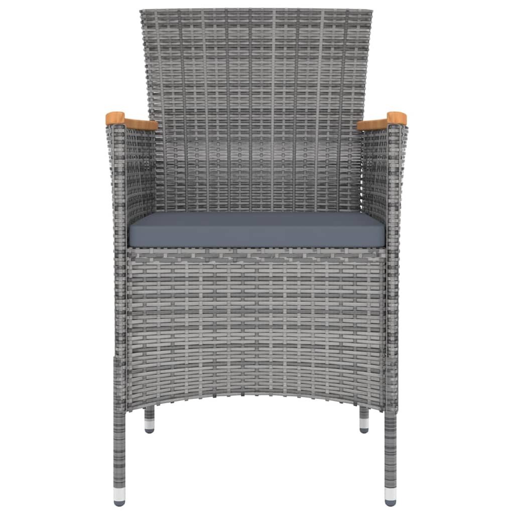 Ensemble à manger de jardin 9 pcs avec coussins Gris - XIOS