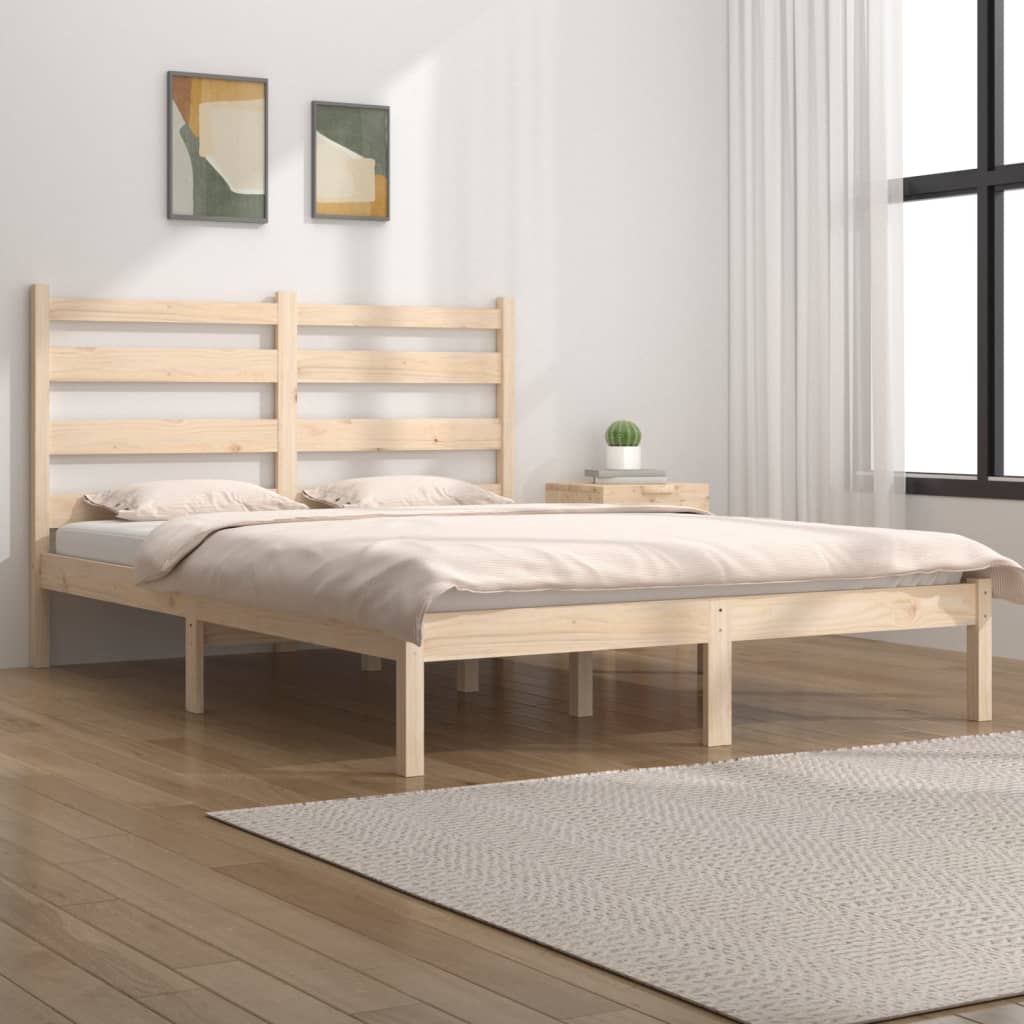 Cadre de lit sans matelas bois massif 140x200 cm - XIOS