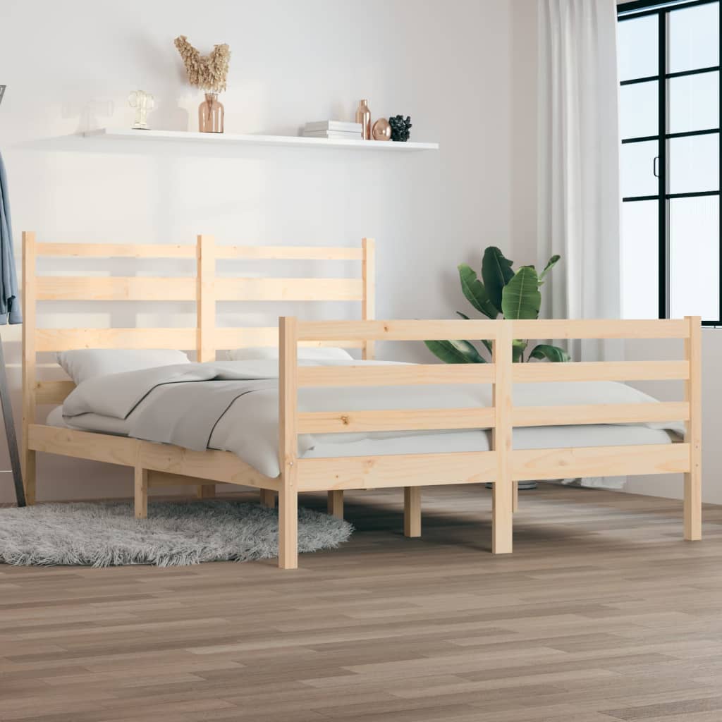 Cadre de lit sans matelas bois massif de pin 160x200 cm - XIOS