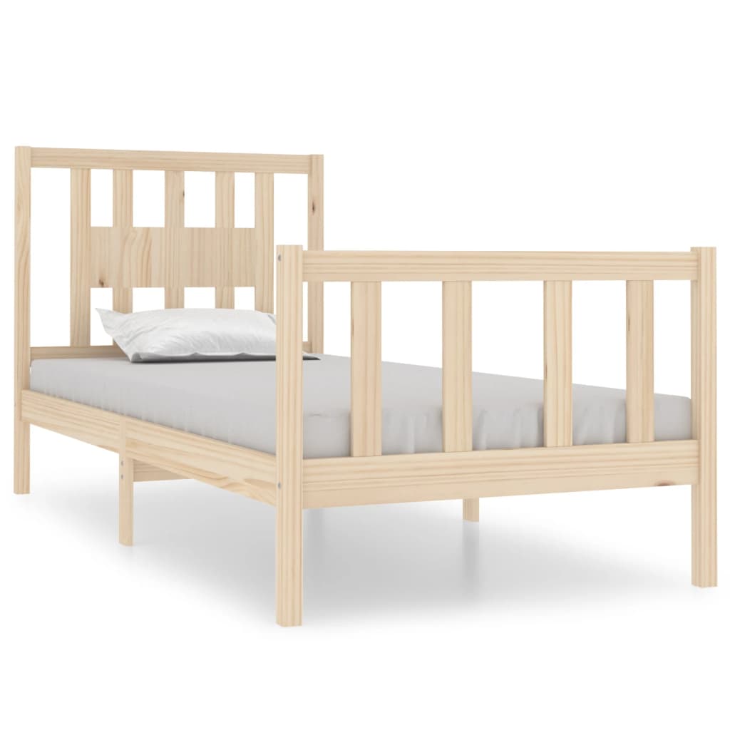 Cadre de lit sans matelas bois massif 90x190 cm - XIOS