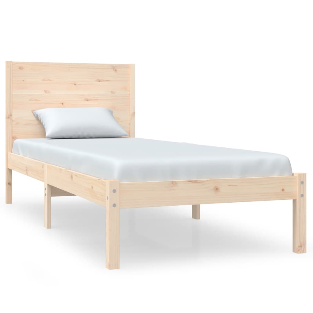 Cadre de lit sans matelas 75x190 cm bois massif - XIOS