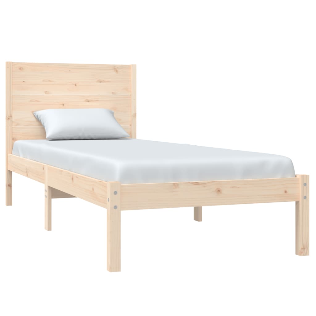 Cadre de lit sans matelas 75x190 cm bois massif - XIOS