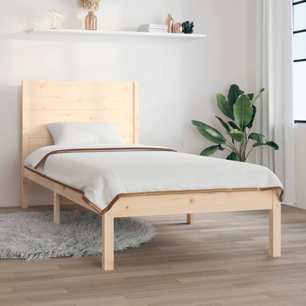 Cadre de lit sans matelas 90x190 cm bois massif - XIOS