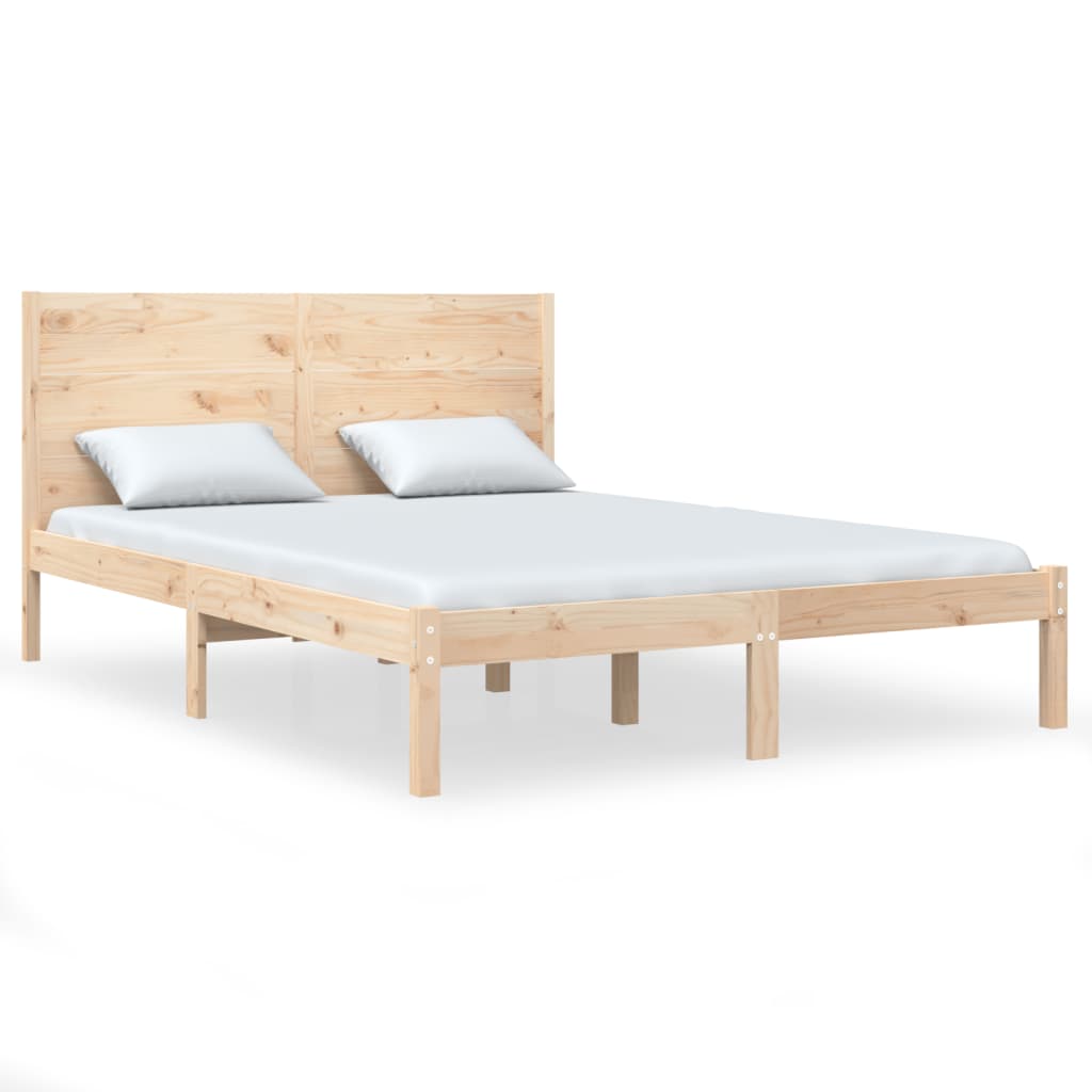 Cadre de lit sans matelas 135x190 cm bois massif - XIOS