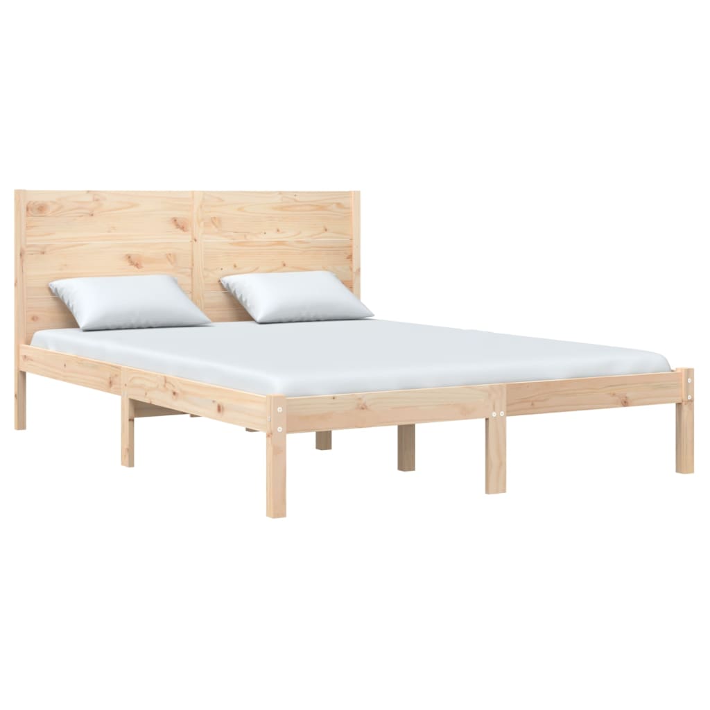Cadre de lit sans matelas 135x190 cm bois massif - XIOS