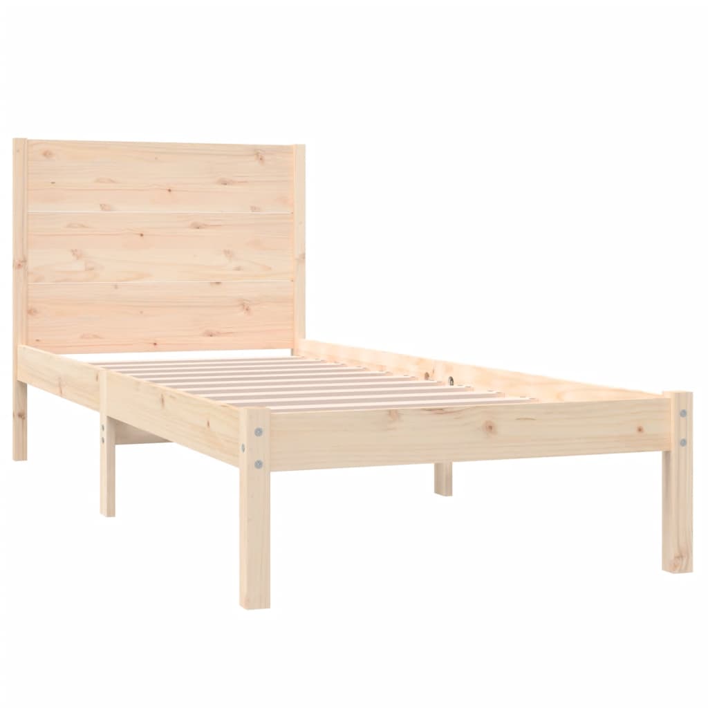 Cadre de lit sans matelas 90x200 cm bois de pin massif - XIOS
