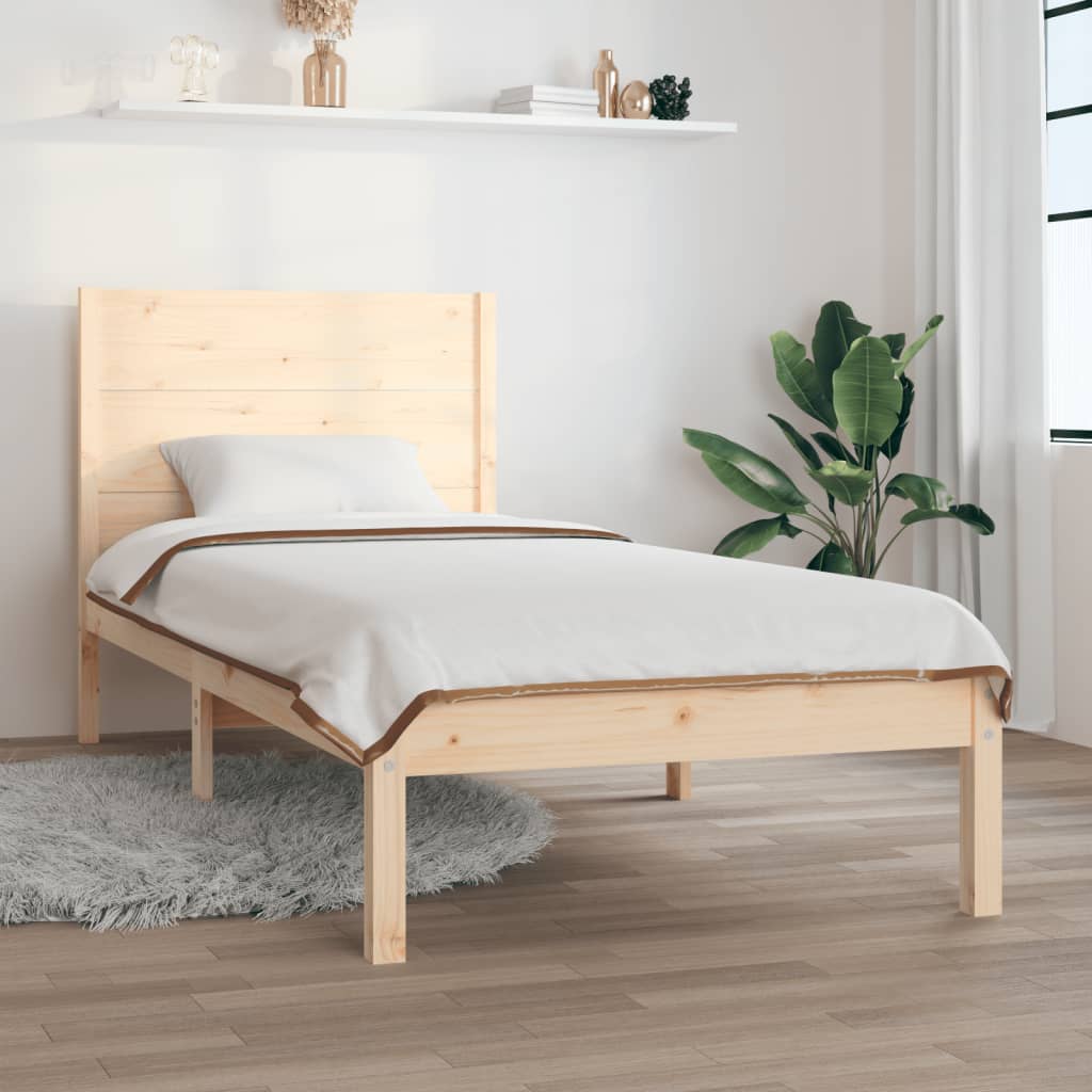 Cadre de lit sans matelas 90x200 cm bois de pin massif - XIOS