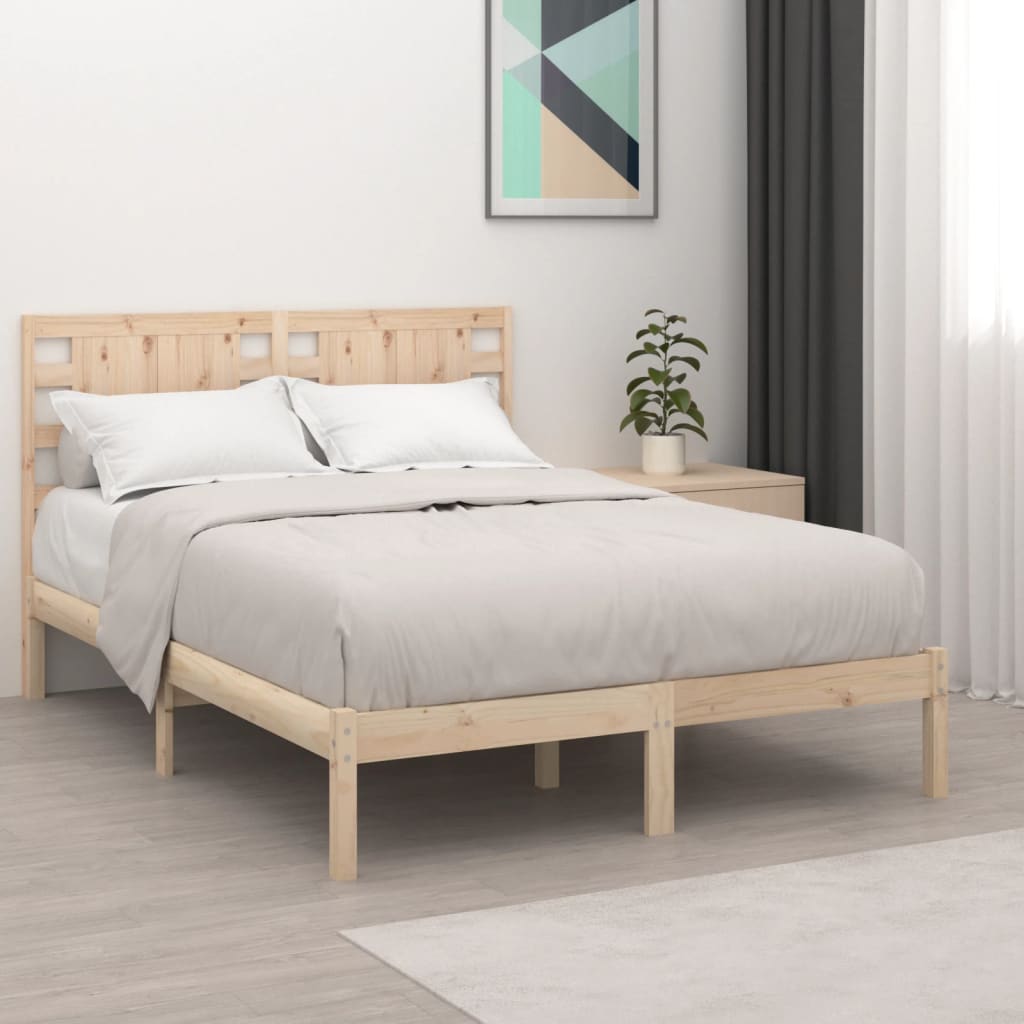 Cadre de lit sans matelas 120x190 cm bois massif