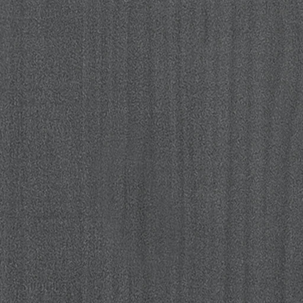 Cadre de lit sans matelas gris 200x200 cm bois massif de pin - XIOS