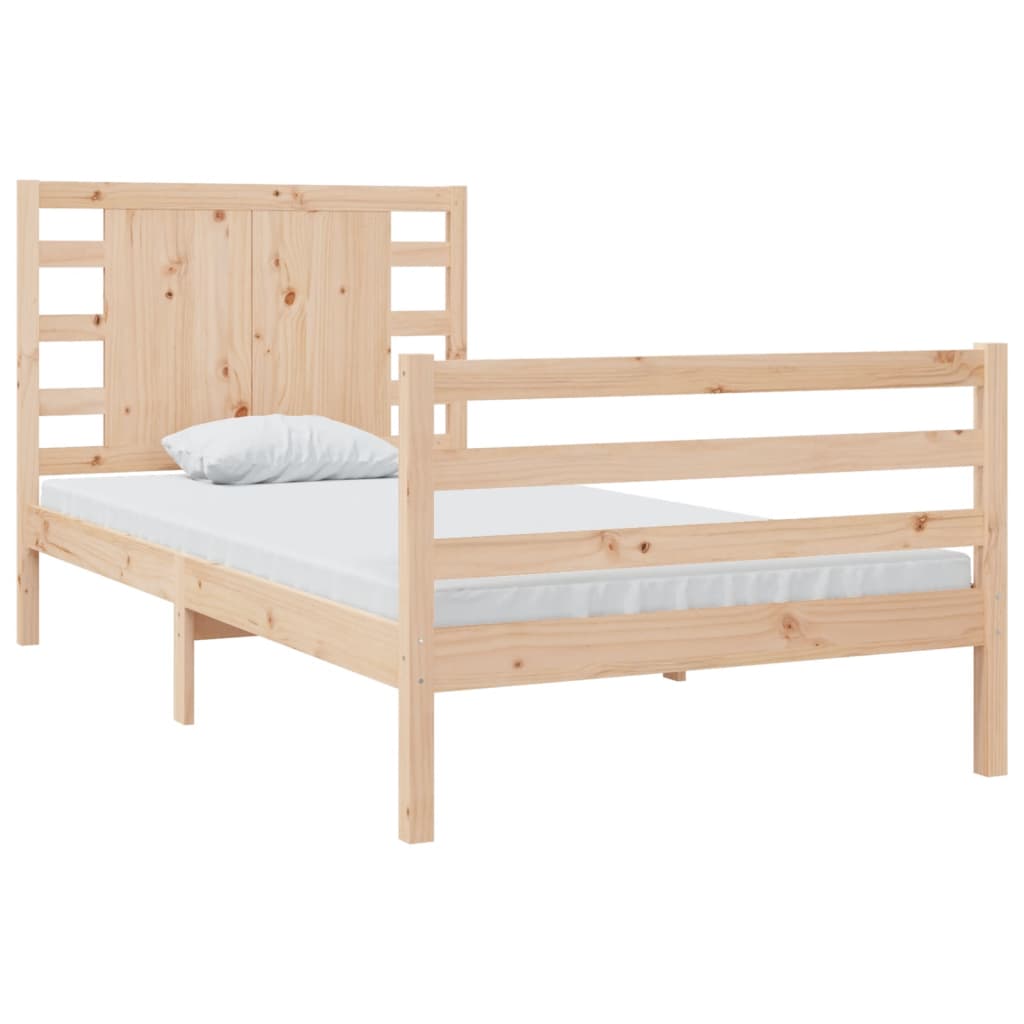 Cadre de lit sans matelas 90x190 cm bois de pin massif - XIOS