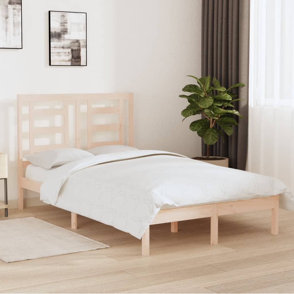 Cadre de lit sans matelas 120x190 cm bois massif - XIOS