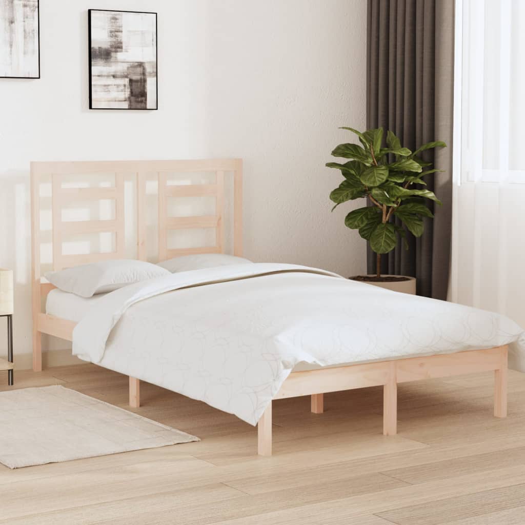 Cadre de lit sans matelas 120x200 cm bois de pin massif - XIOS
