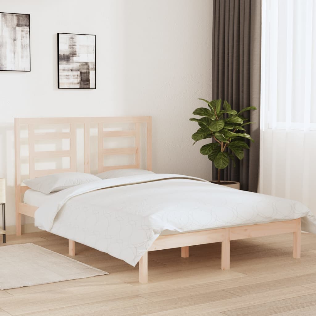 Cadre de lit sans matelas 140x200 cm bois massif de pin - XIOS