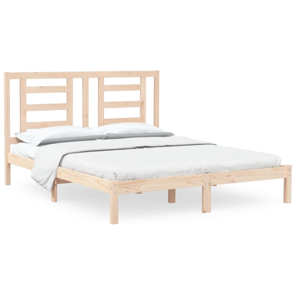 Cadre de lit sans matelas 150x200 cm bois de pin massif - XIOS
