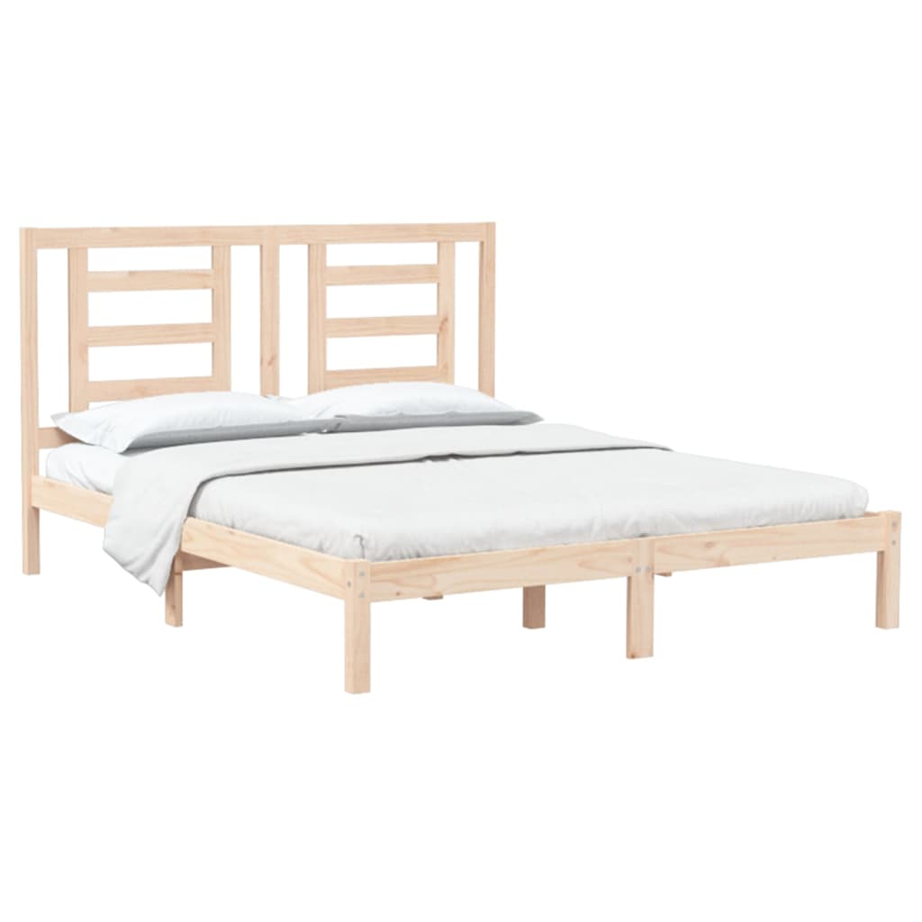 Cadre de lit sans matelas 150x200 cm bois de pin massif - XIOS