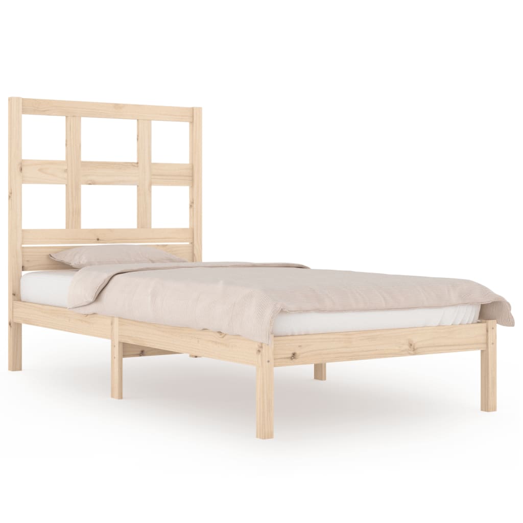 Cadre de lit sans matelas 90x190 cm bois de pin massif - XIOS