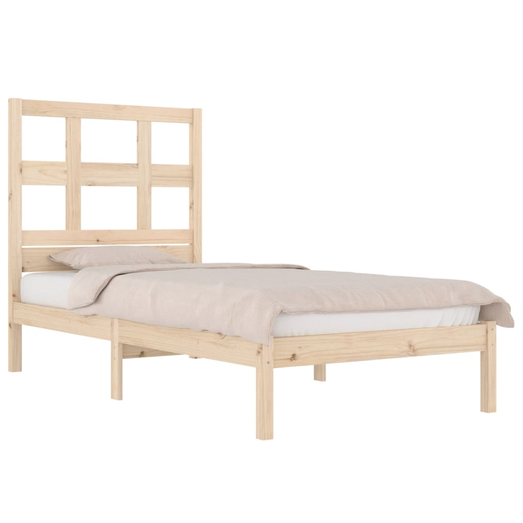 Cadre de lit sans matelas 90x190 cm bois de pin massif - XIOS