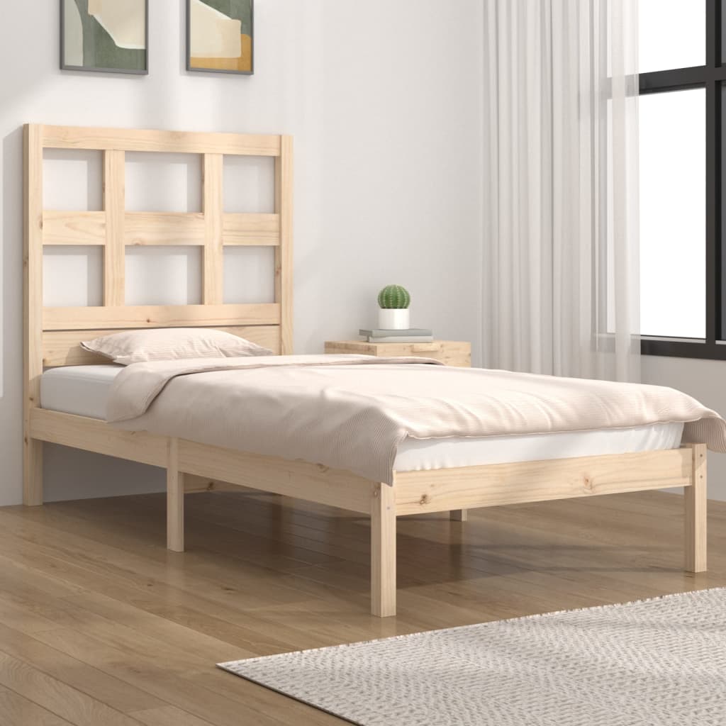 Cadre de lit sans matelas 90x190 cm bois de pin massif - XIOS