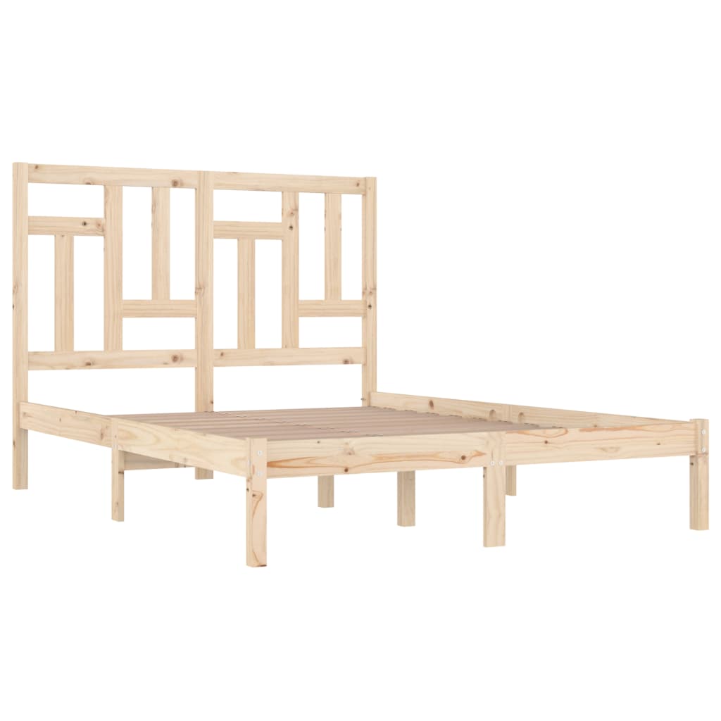 Cadre de lit sans matelas 135x190 cm bois massif - XIOS