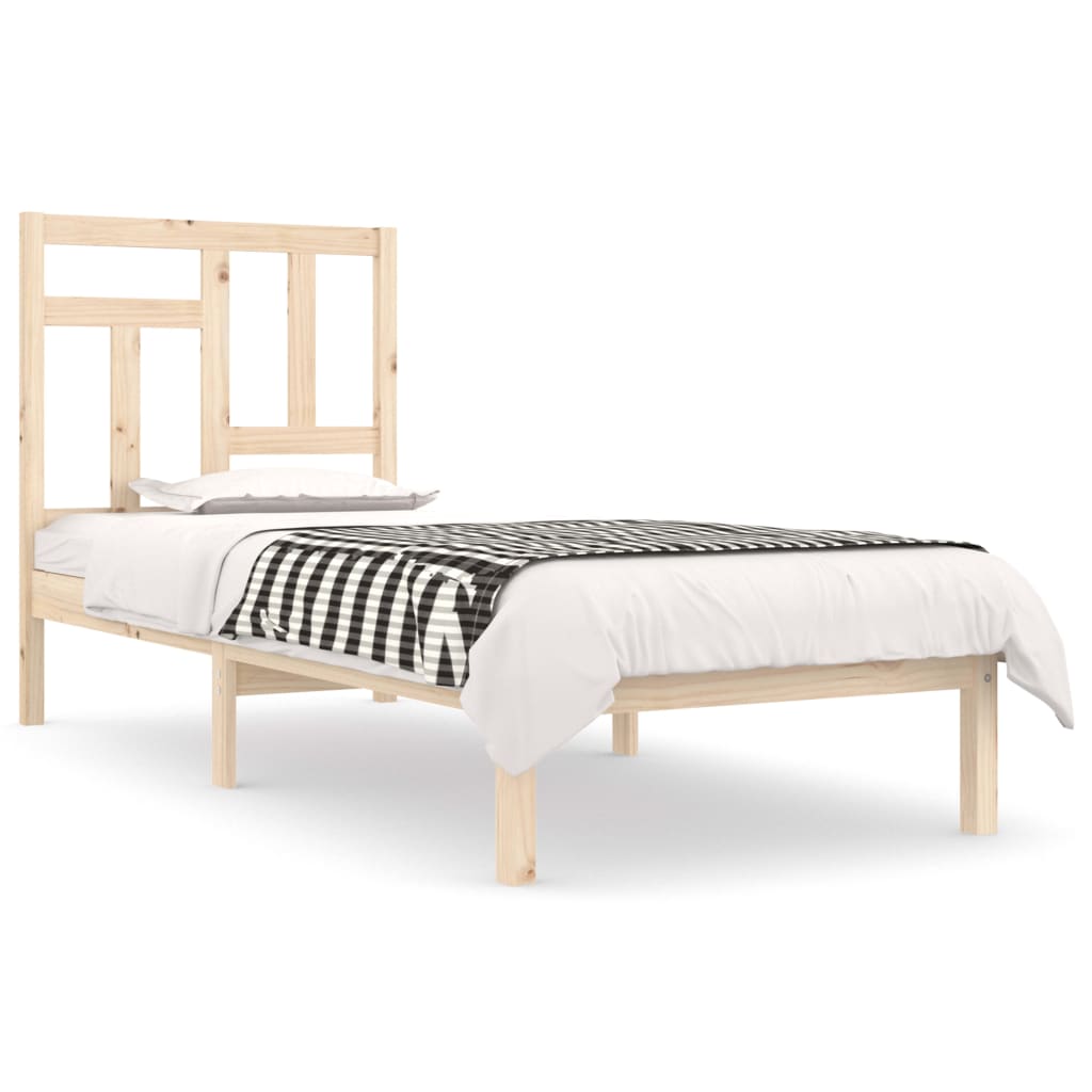 Cadre de lit sans matelas 90x200 cm bois de pin massif - XIOS