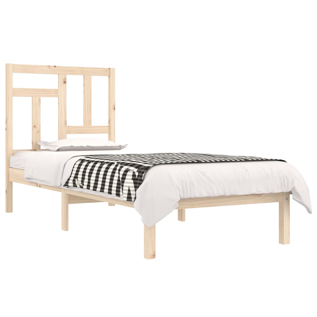Cadre de lit sans matelas 90x200 cm bois de pin massif - XIOS