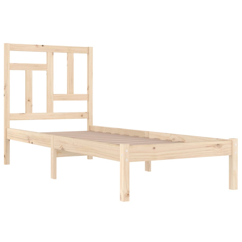 Cadre de lit sans matelas 90x200 cm bois de pin massif - XIOS