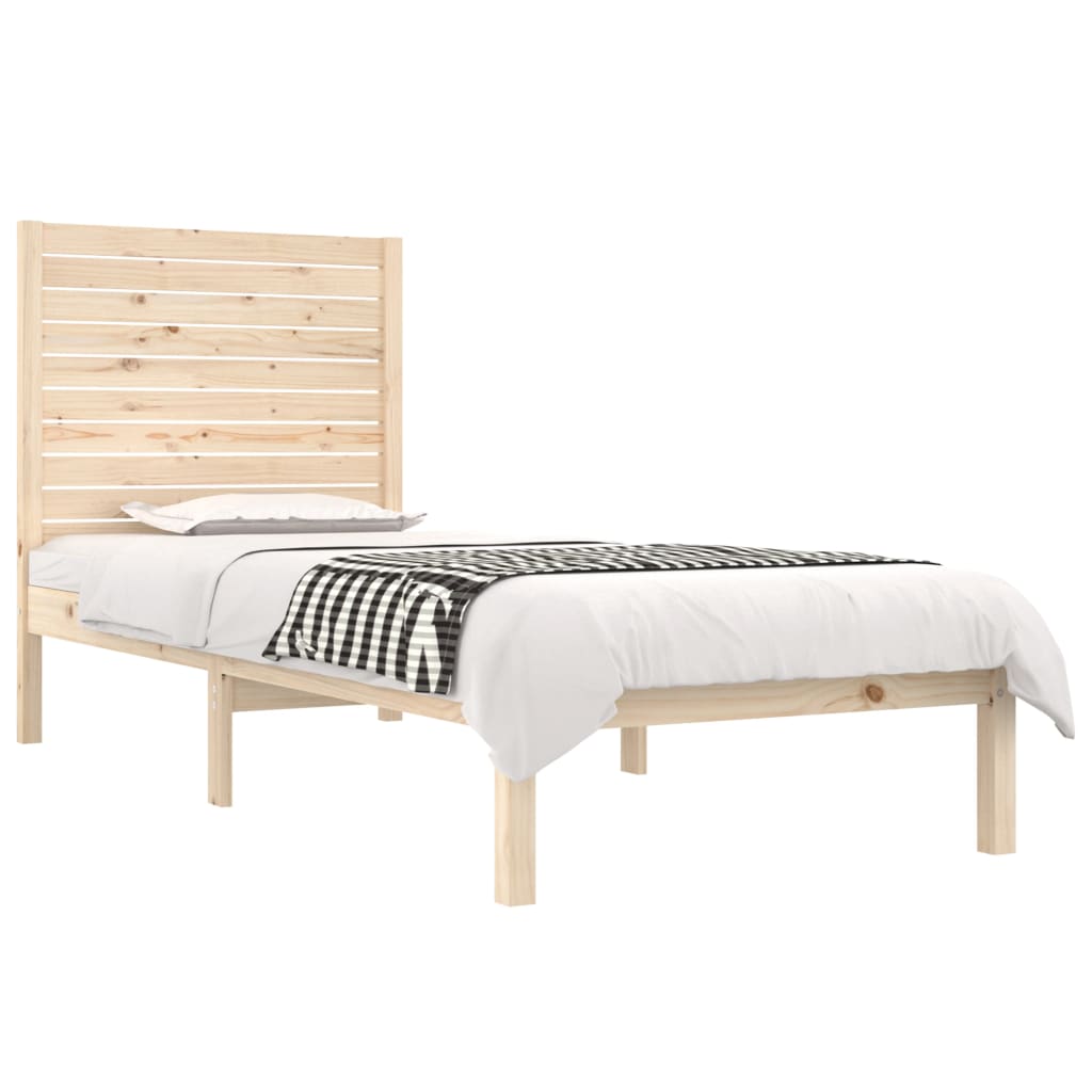 Cadre de lit sans matelas 75x190 cm bois massif - XIOS