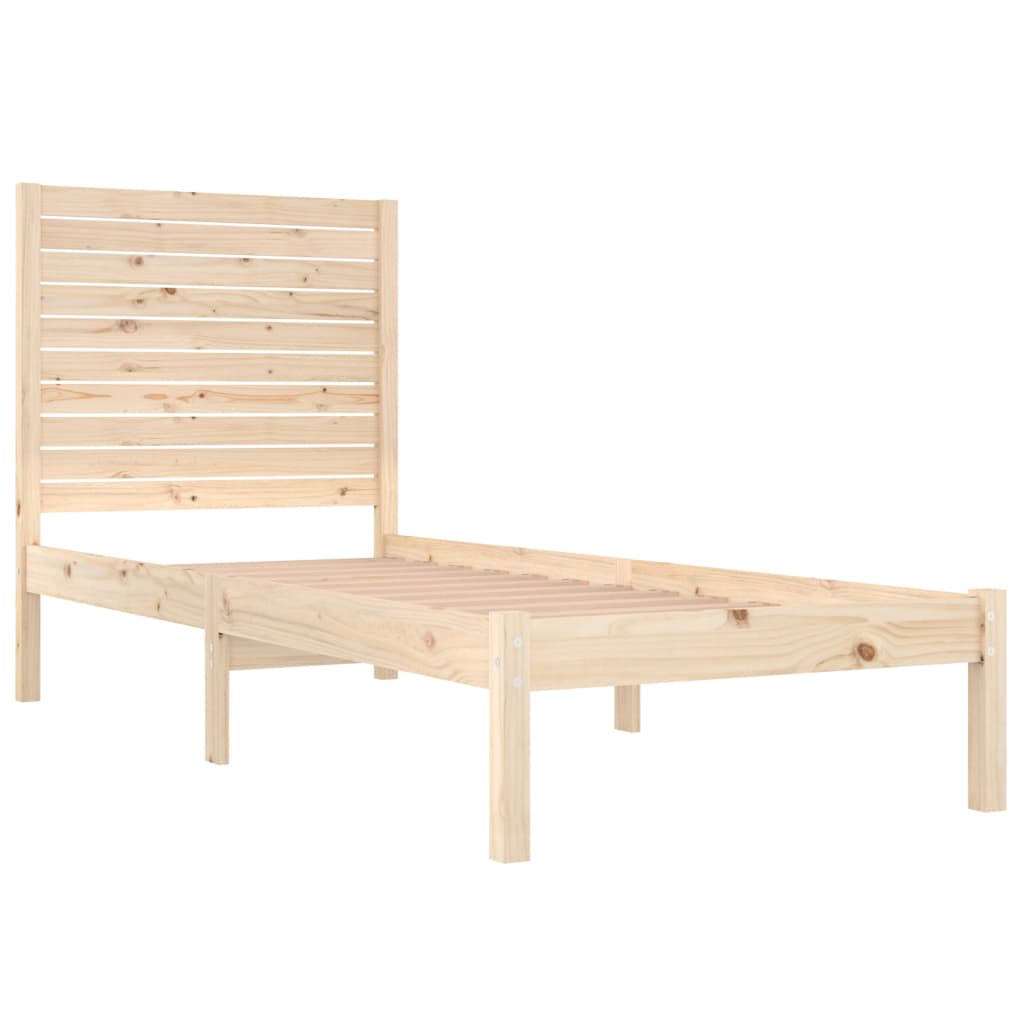 Cadre de lit sans matelas 75x190 cm bois massif - XIOS