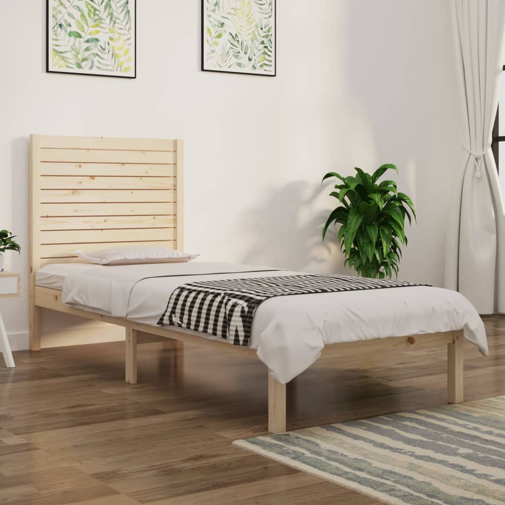 Cadre de lit sans matelas 90x190 cm bois massif - XIOS