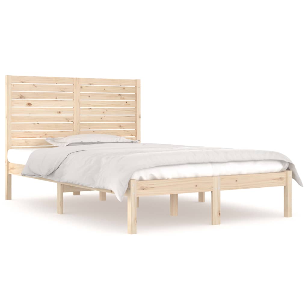 Cadre de lit sans matelas 135x190 cm bois massif - XIOS