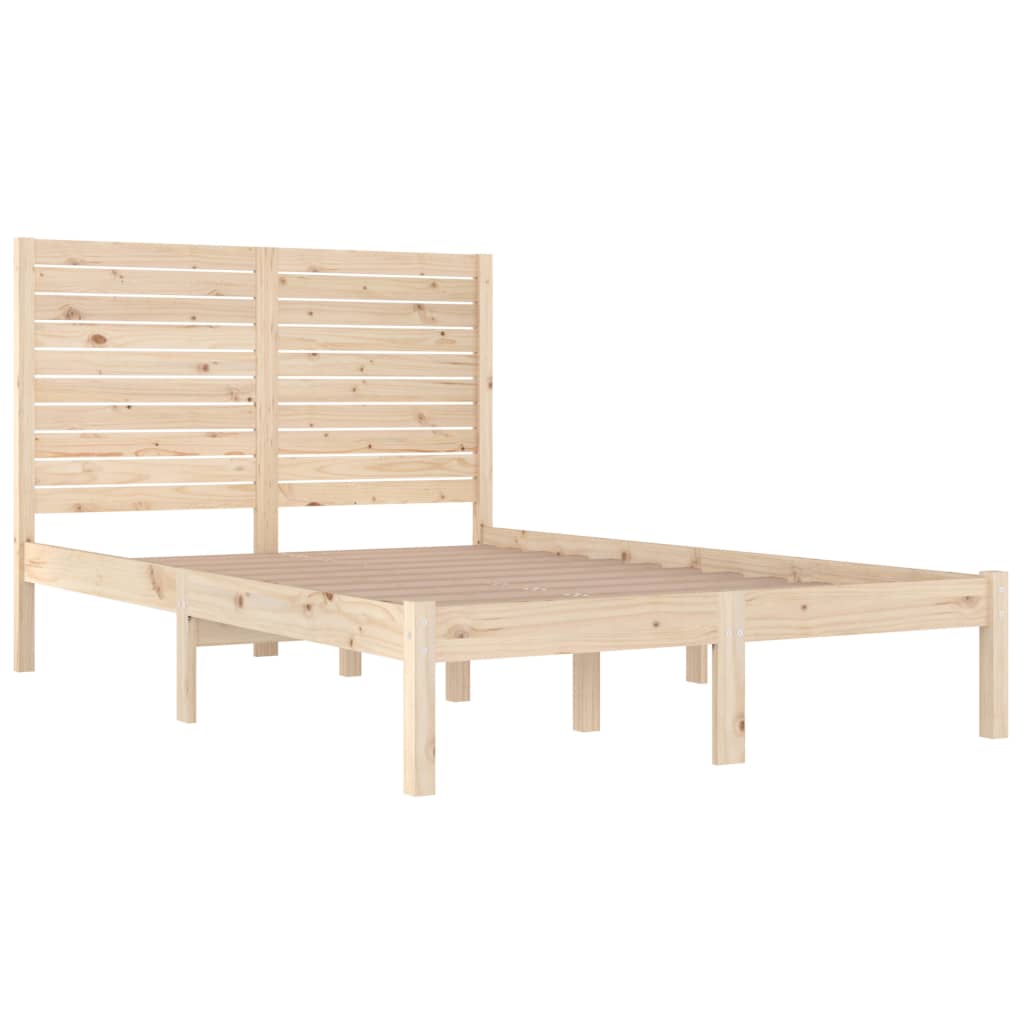 Cadre de lit sans matelas 135x190 cm bois massif - XIOS