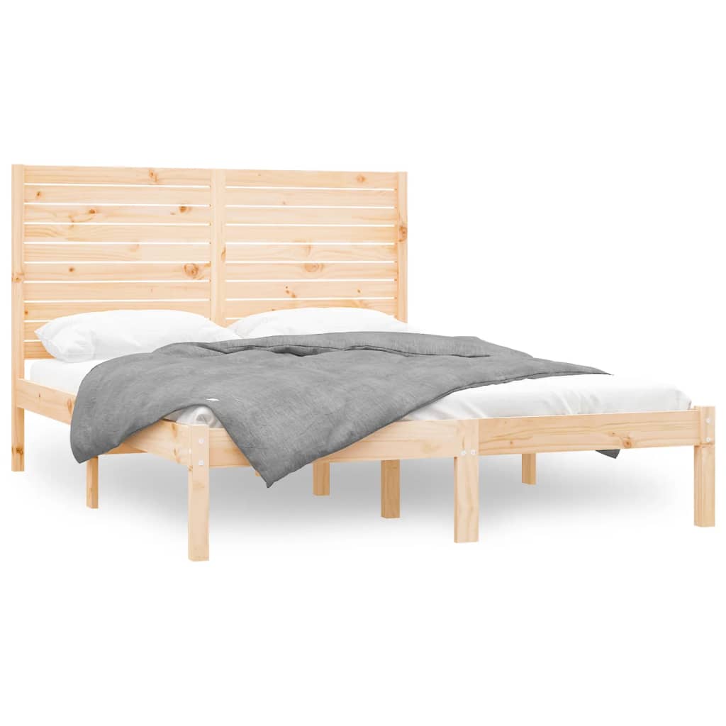 Cadre de lit sans matelas 120x200 cm bois massif - XIOS